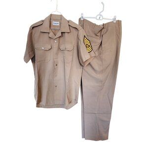 Military Short Sleeve 1st SGT Khaki Shirt & Pants 1968